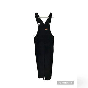Empyre Loose Fit Black Corduroy Overalls